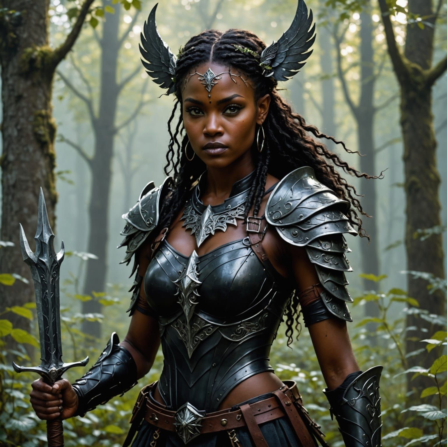 Dark Female Warrior Fae