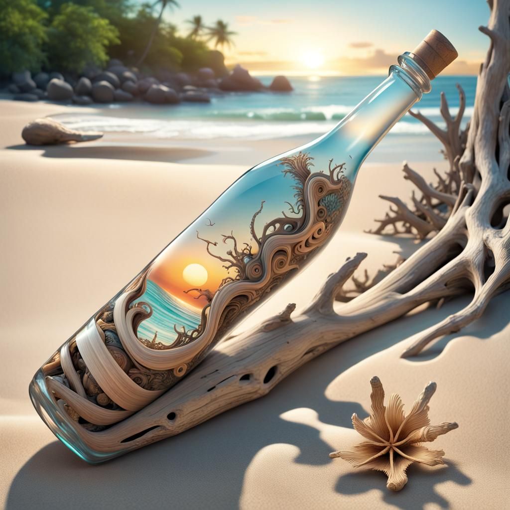 Tropical Island Beach Treasure Discovery in 3D