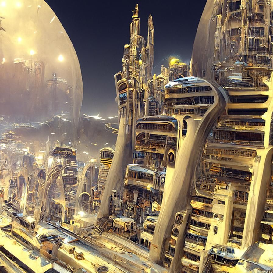 Futuristic Cityscape in Hyperrealistic 3D