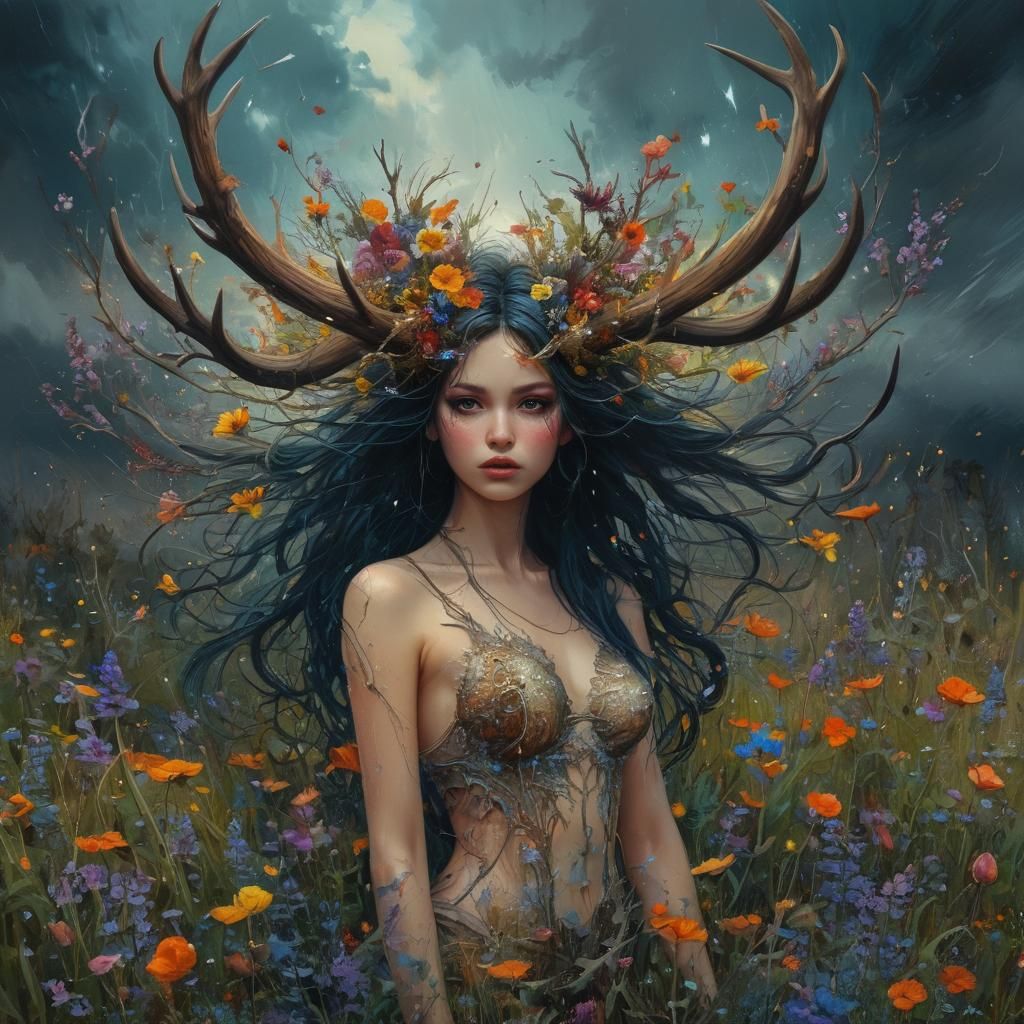 Horned goddess