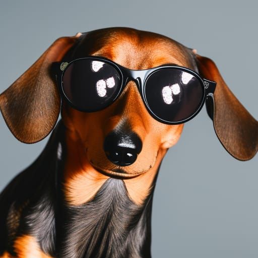 Dachshund in Sunglasses: Professional Dog Portrait