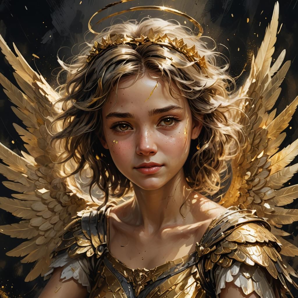 Angel Princess on Throne: Fantasy Concept Art