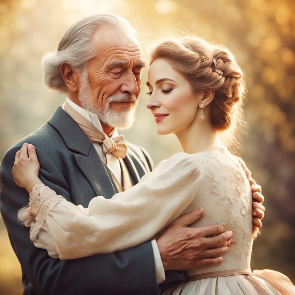 Soft Focus Romanticism in Elegant Oil Painting Style