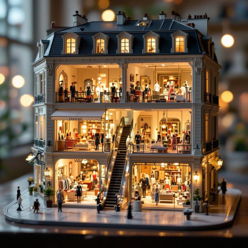 HO Scale Parisian Department Store Diorama