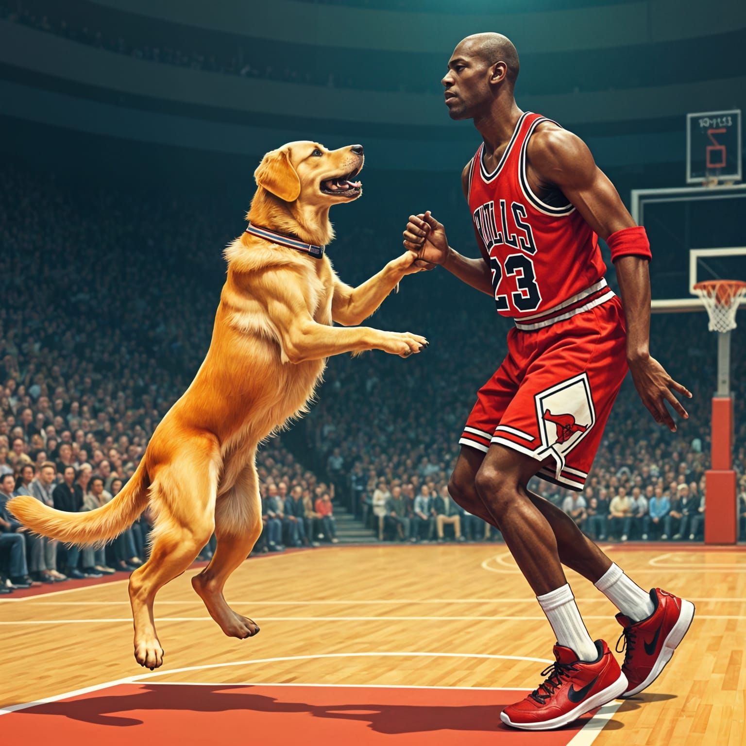Air Bud vs Michael Jordan Basketball Game