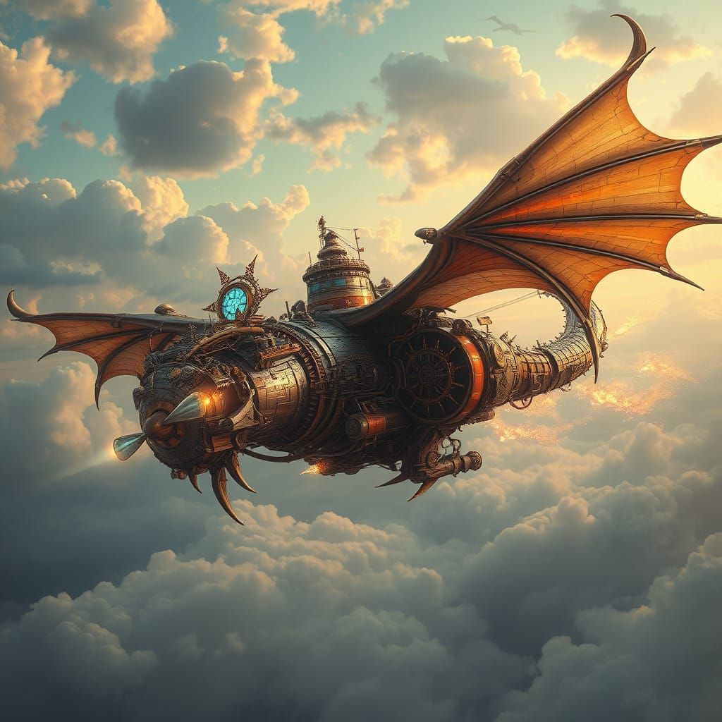 Epic Steampunk Airship Soars Through the Skies