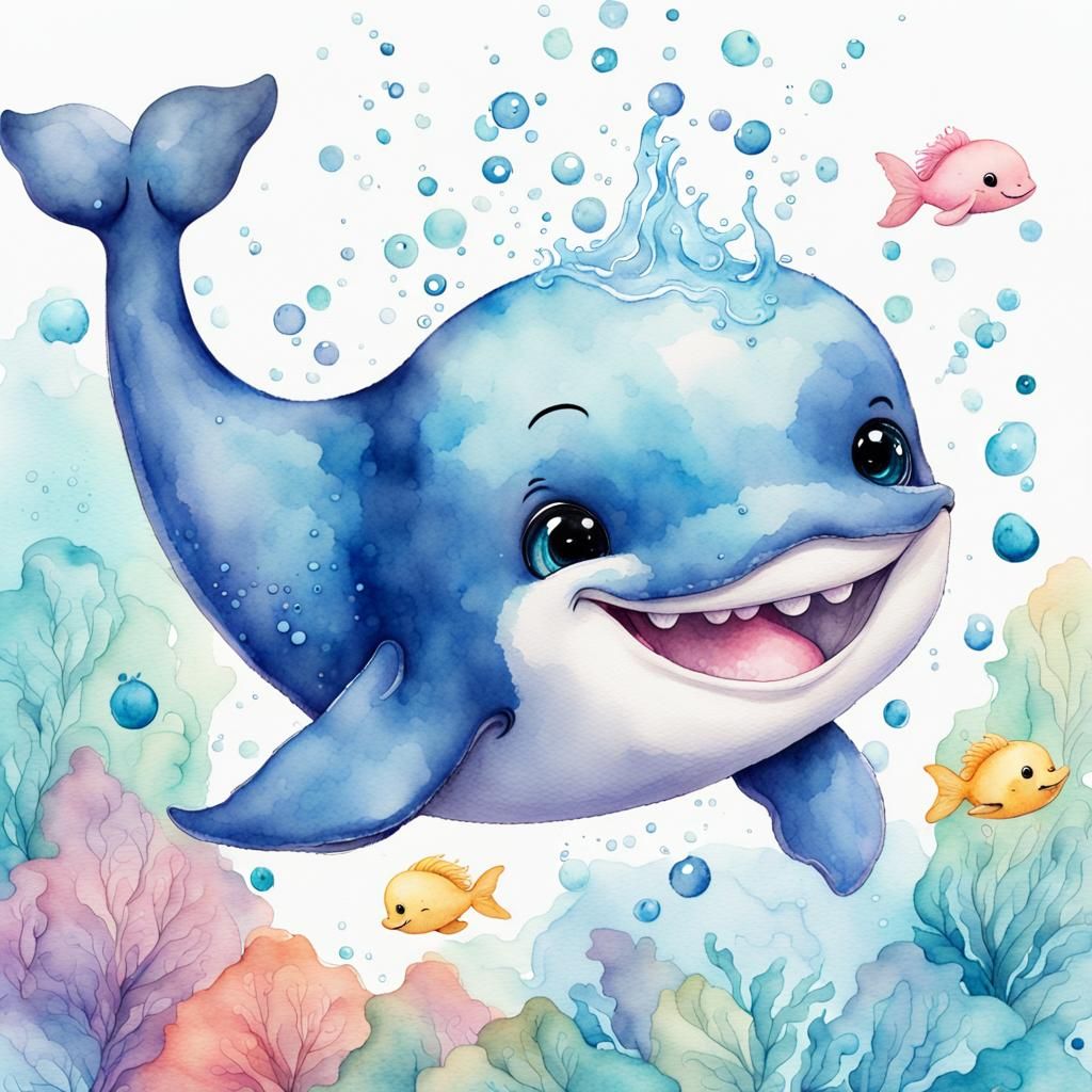 This little Cutie Patootie is a baby whale 🩵