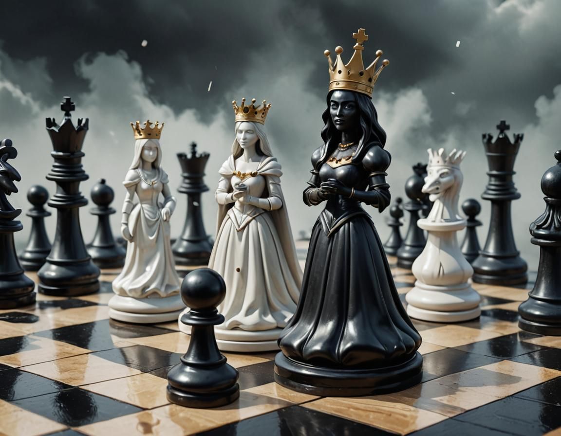 Anthropomorphic Chessboard in Disney Pixar Style