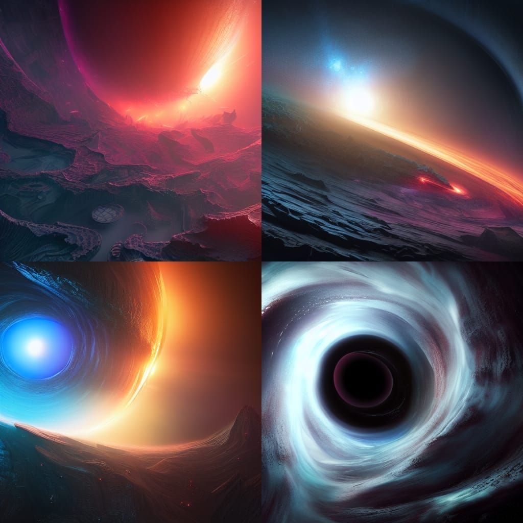 Cosmic Black Hole: A Detailed Matte Painting
