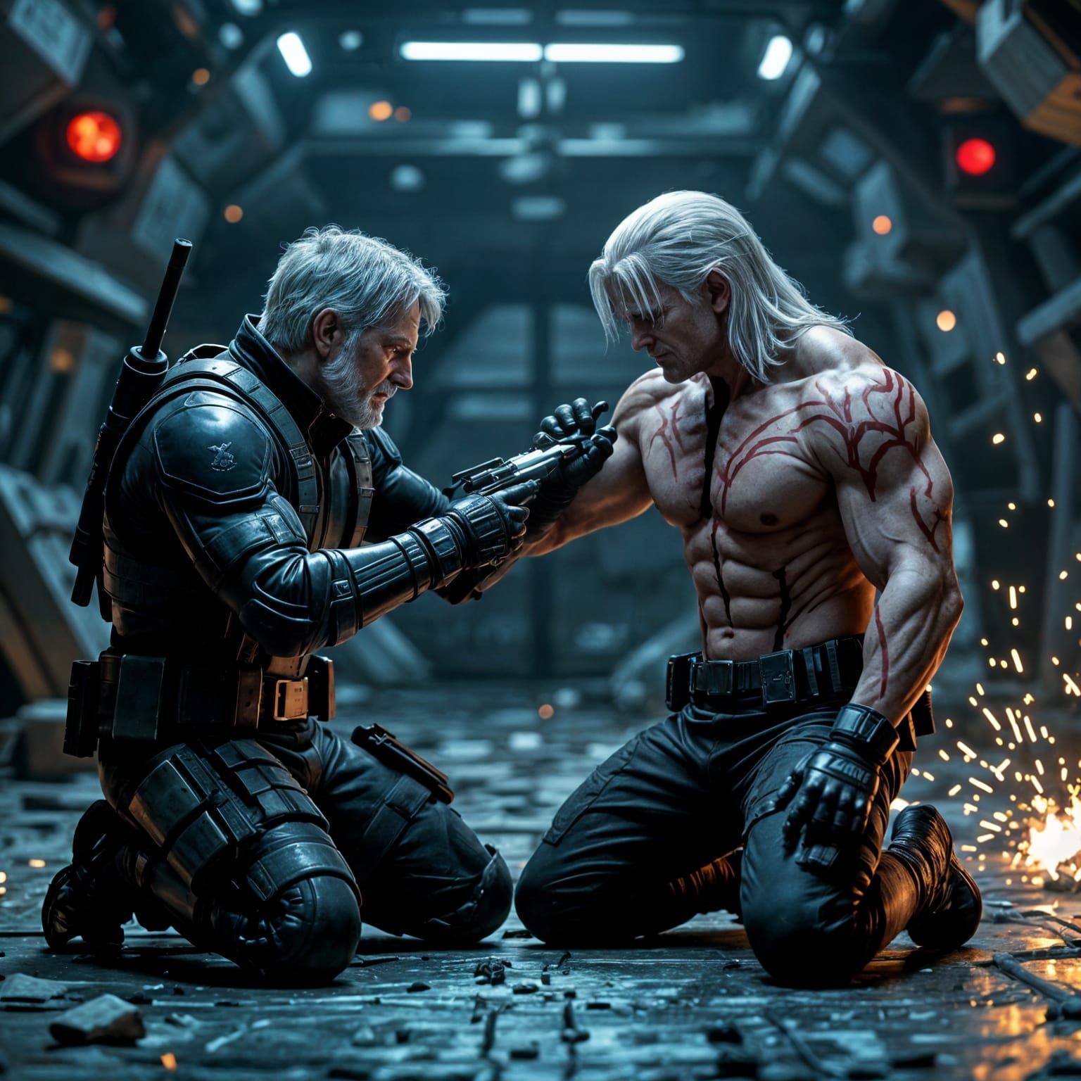 Old Snake & Liquid Ocelot (Final Battle) - Metal Gear Solid ...