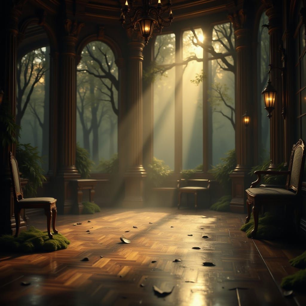 Abandoned Ballroom in Ethereal Light