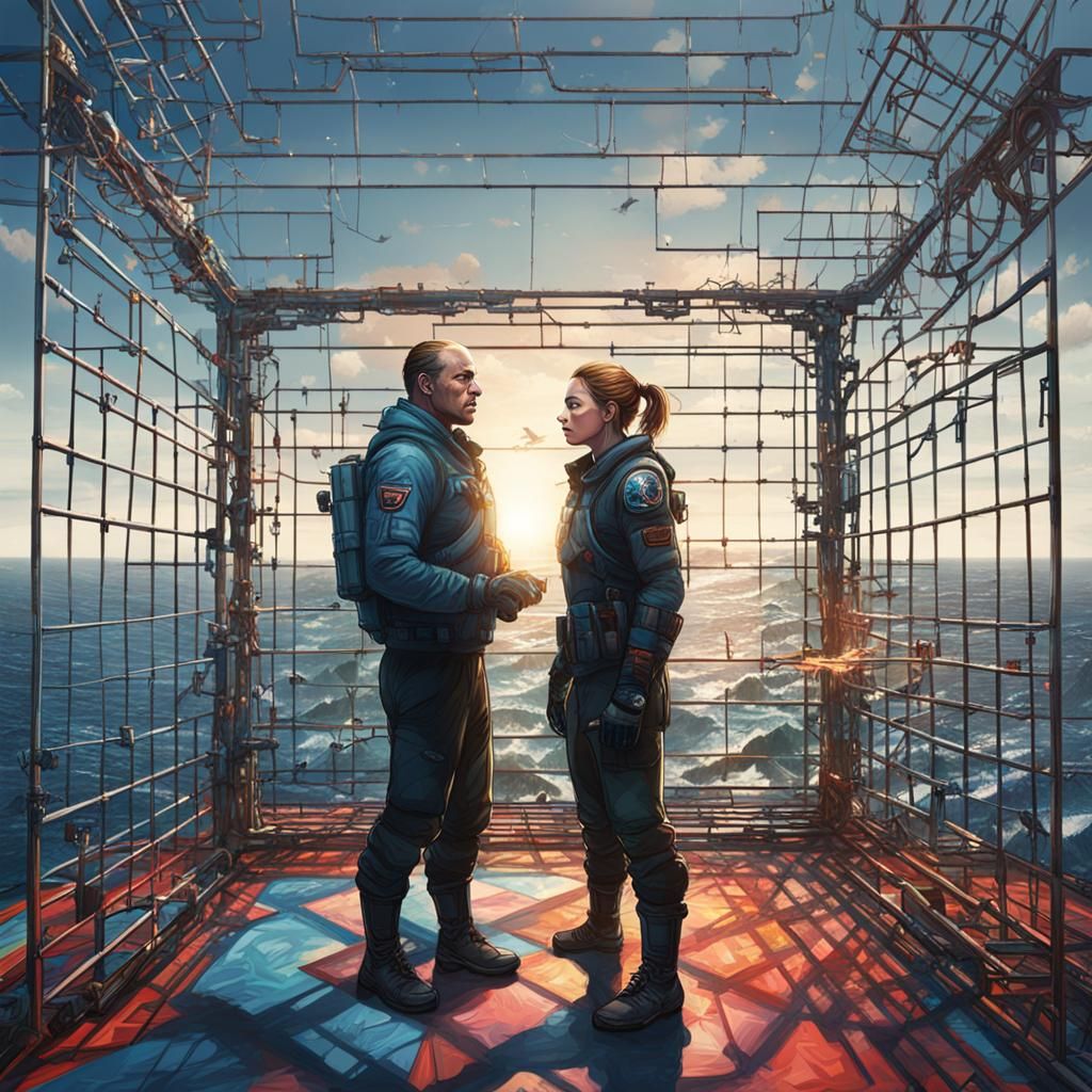 Coding Cage Match Above the Ocean: Splash Art