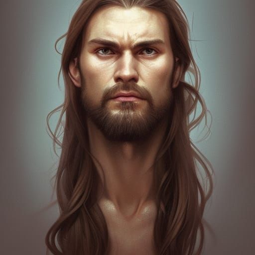 Viking Portrait in Hyperdetailed Style