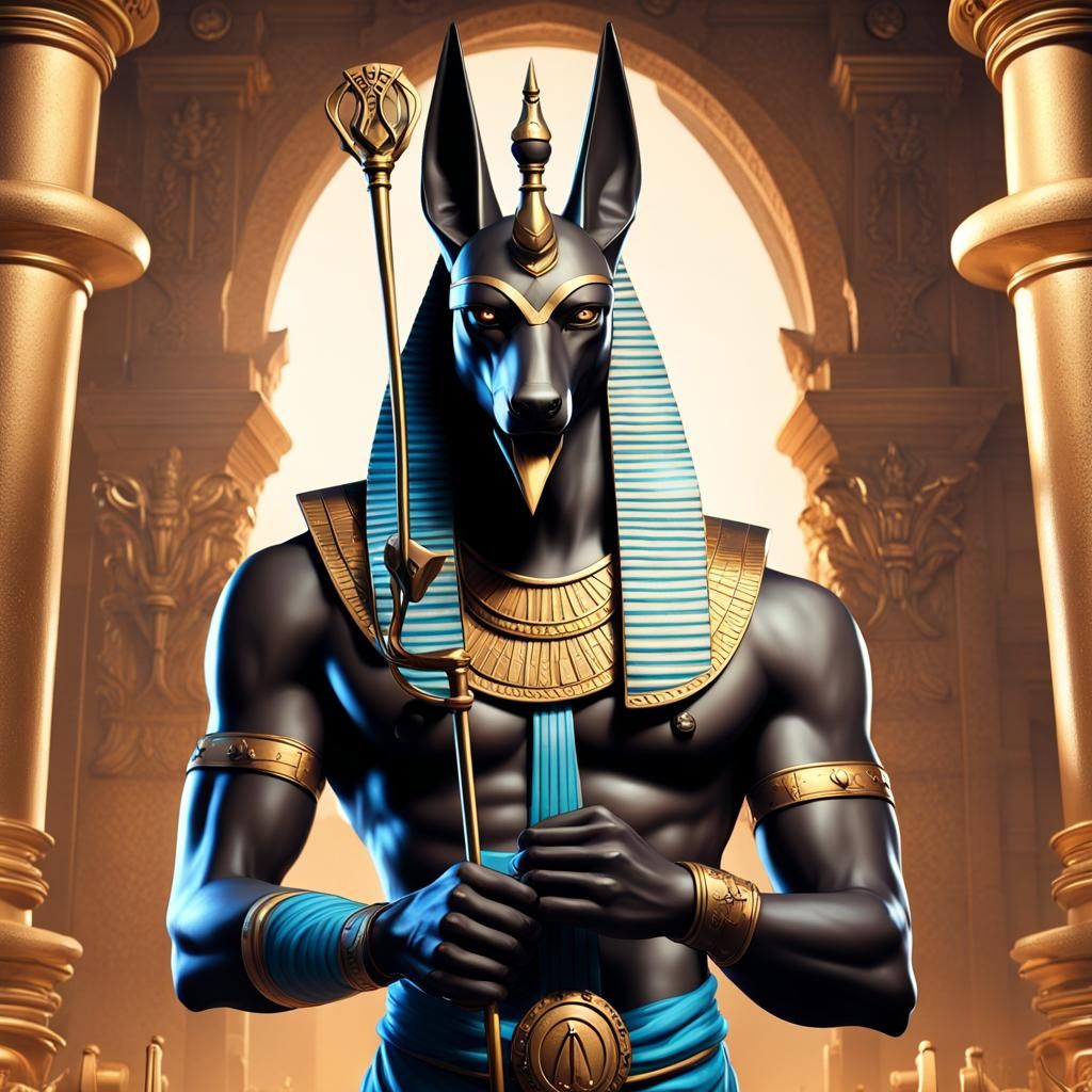 Anubis with Scepter and Scales of Justice