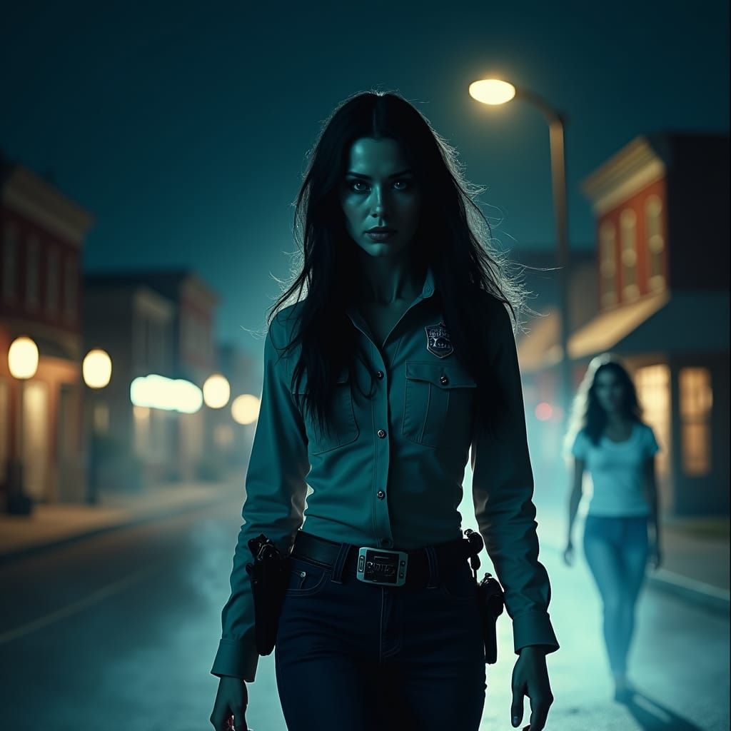 Mysterious Sheriff in Noir Fantasy Setting