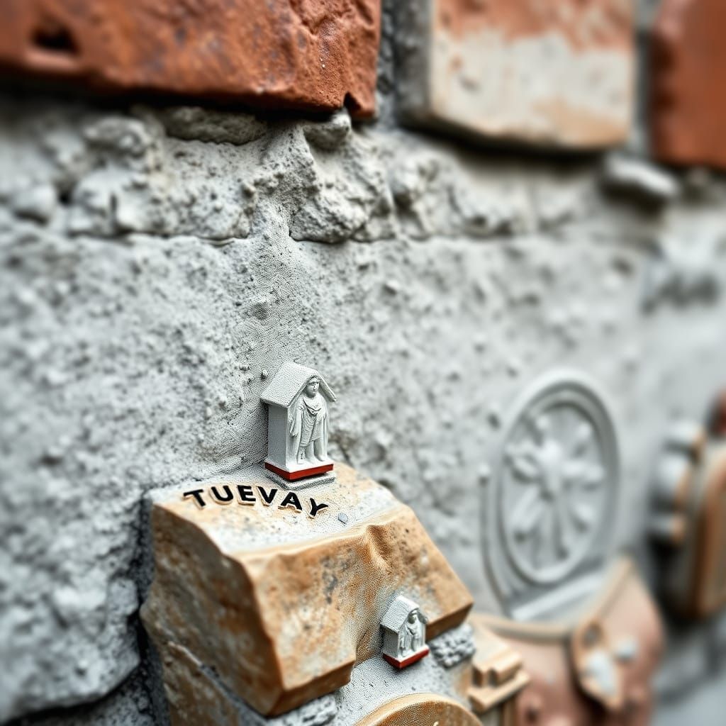 Tilt-Shift Miniature Icon at Wall