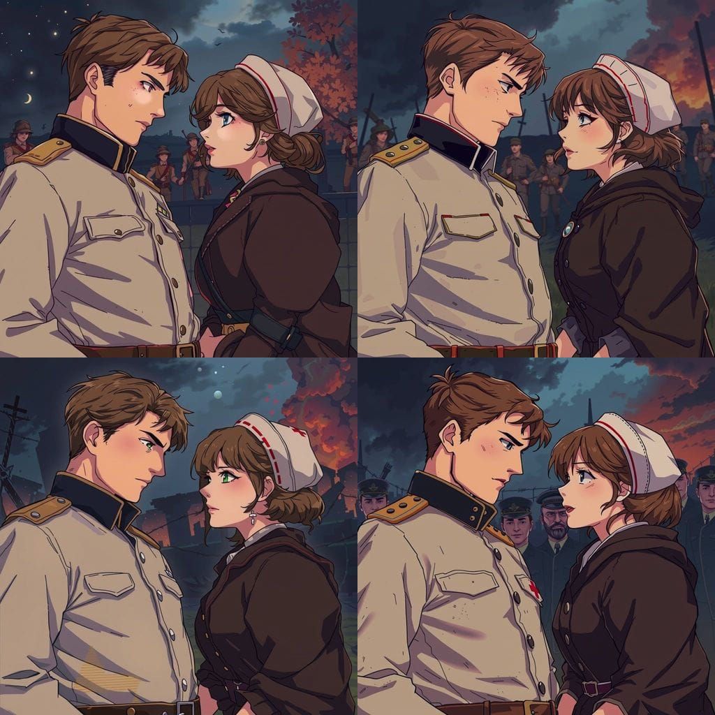 WWI-Inspired Anime Art in Ultrafine Detail