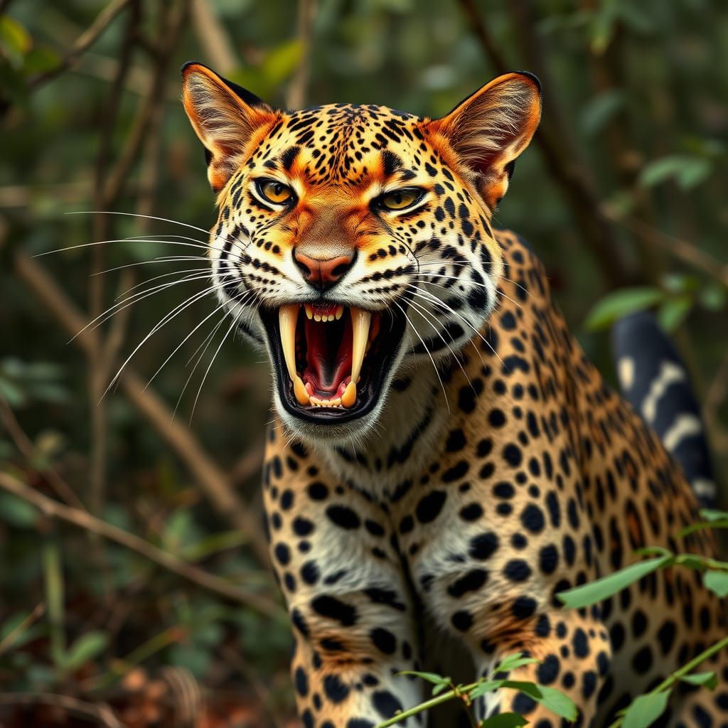 Armadillo-Scaled Leopard-Cat in Jungle