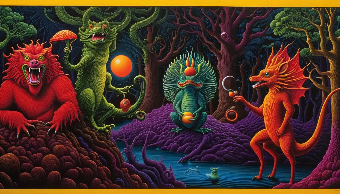 Chaotic Cryptids in Surreal Magic Realism