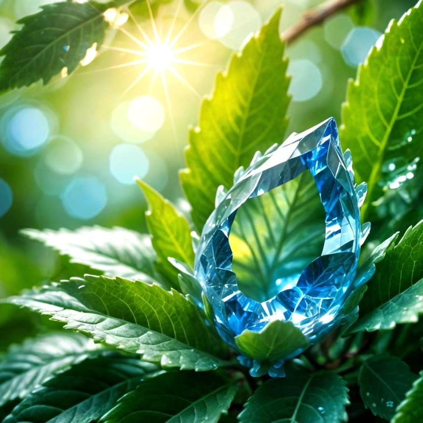 Sapphire Jewel in Ethereal Light