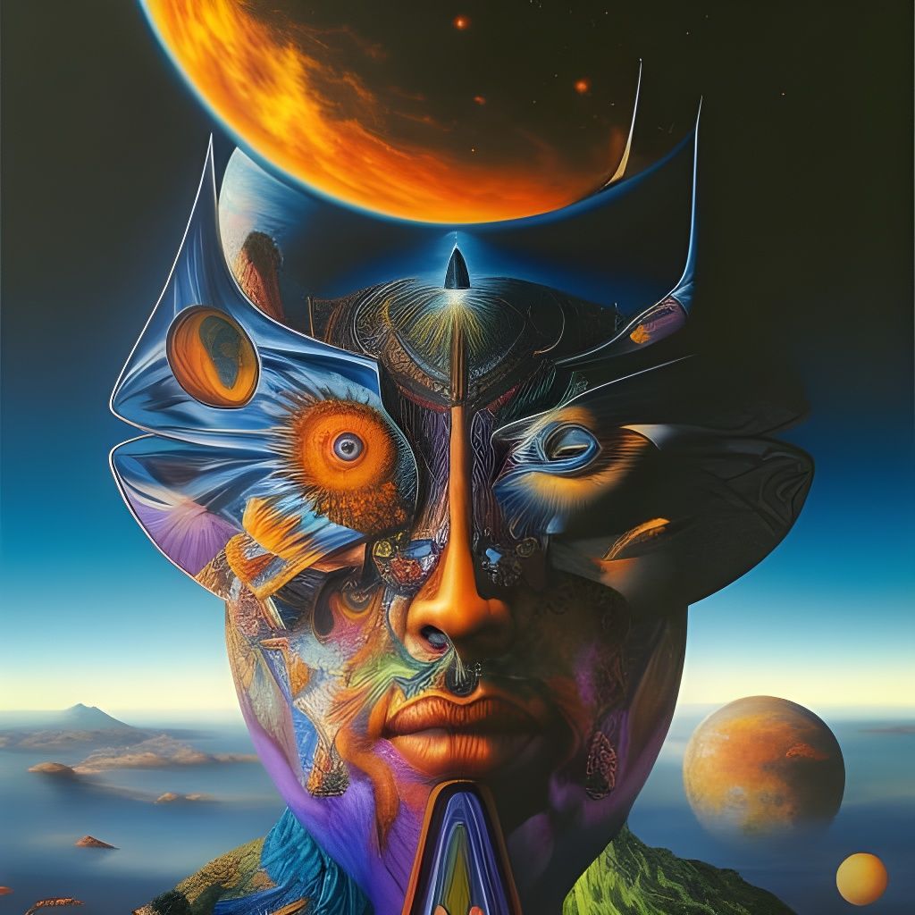 Surreal Psychedelic Concept Art in Vibrant Colors