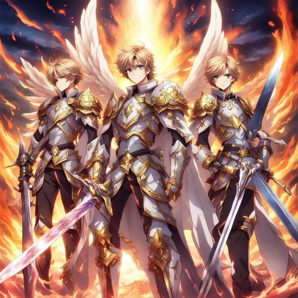 Angelic Soldiers in Diamond Armor: Anime Visual