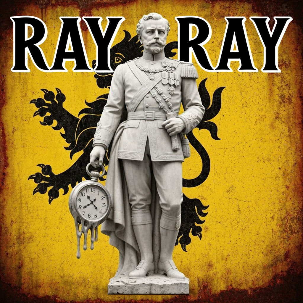 Melting Statue of Wilhelm II with Pocket Watch on Flandres F...