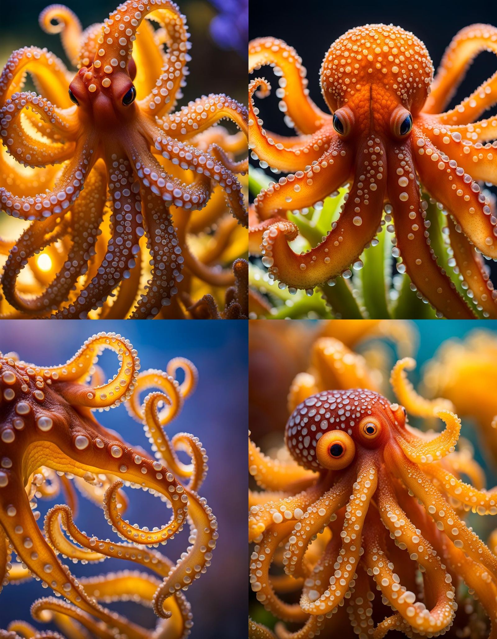 Octopus Tentacles in Golden Hour, Macro Photography