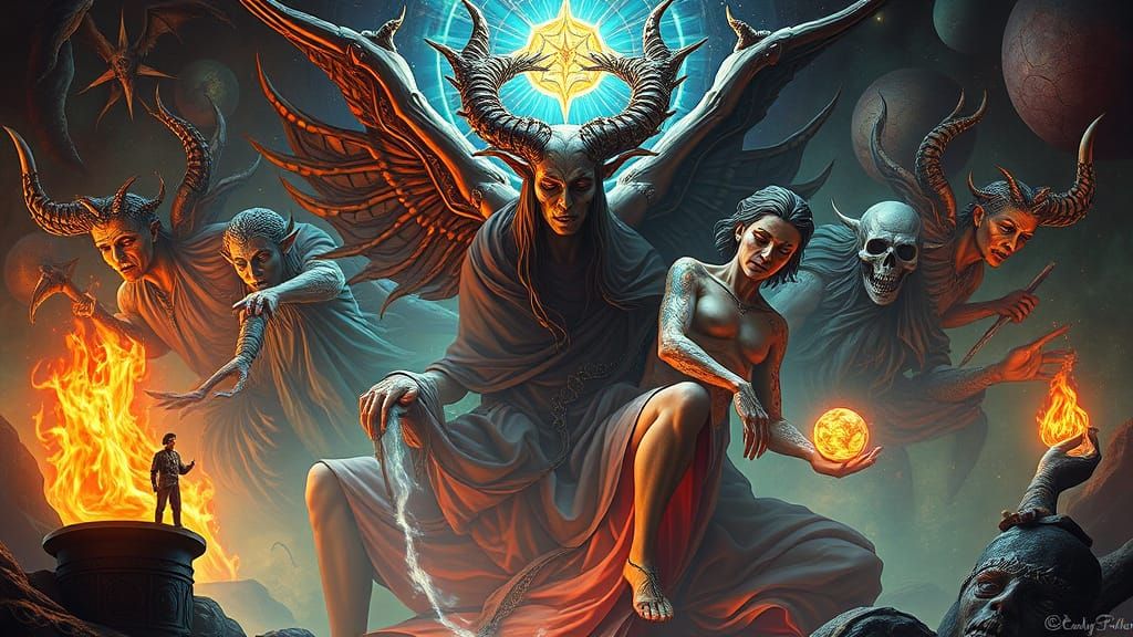 Surreal Visionary Art Depicting the Seven Deadly Sins in Art...