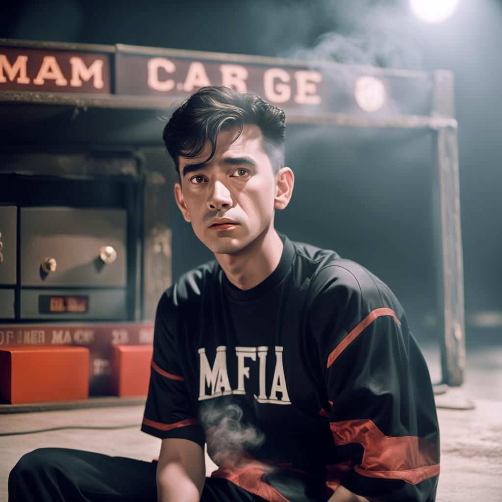 Mafia Boss in Film Noir Style