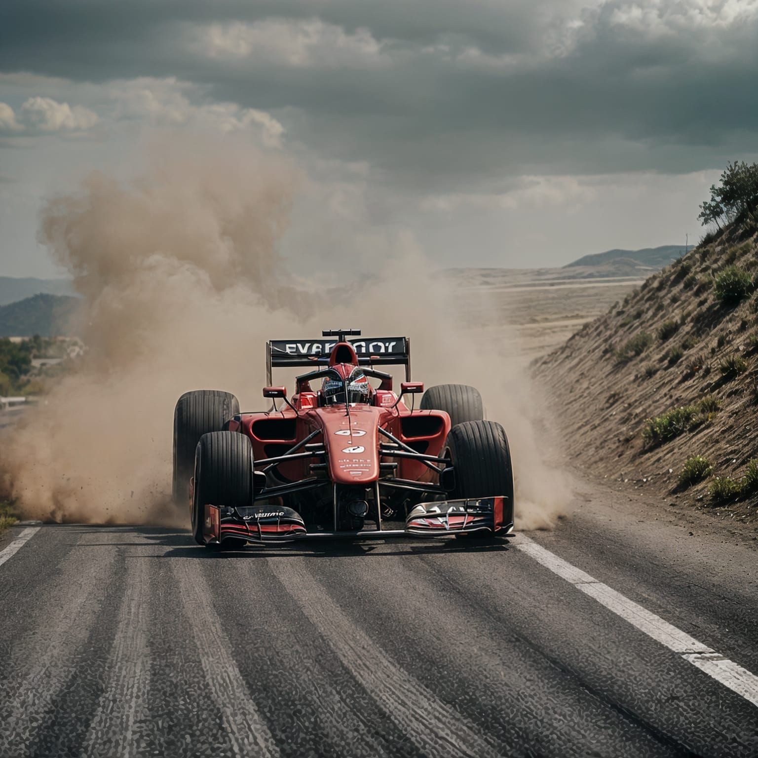 Charles Leclerc Car: Cinematic Film Still