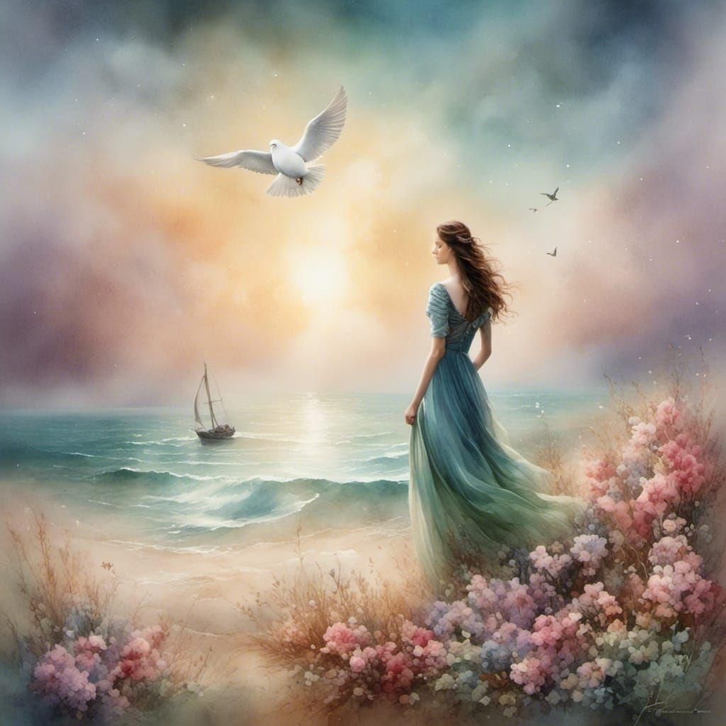 Beautiful pastel painting