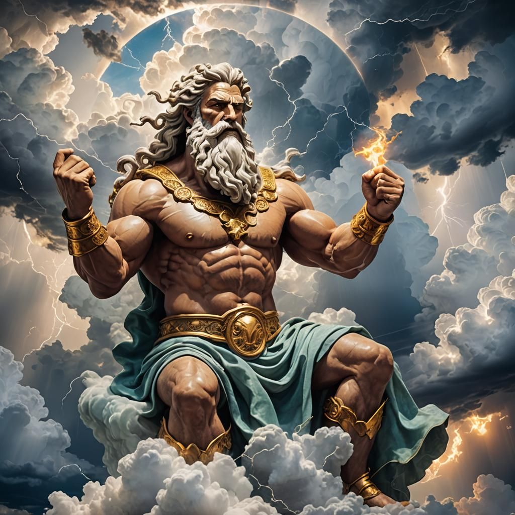 Zeus Creates Cloud Storm Tarot Card