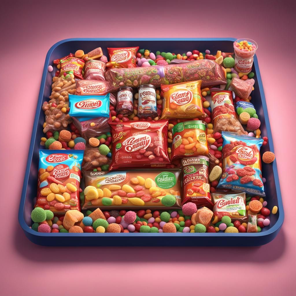 Giant Healthy Food Candy in 3D