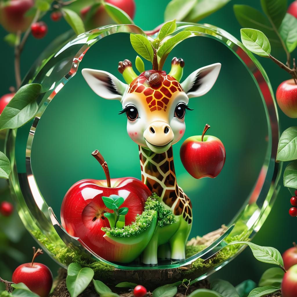 Mixed Creation Giraffe & Apples