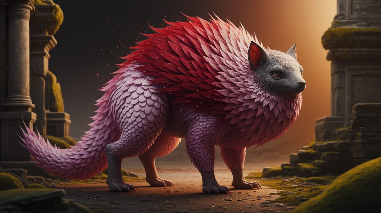 Fantasy Creature in Rutkowski and Mucha Style