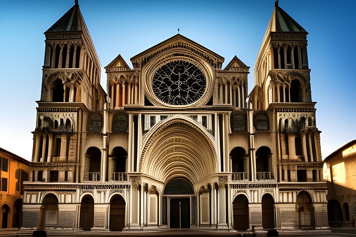 Spectacular Italian Cathedral with Norman-Arab-Byzantine Arc...