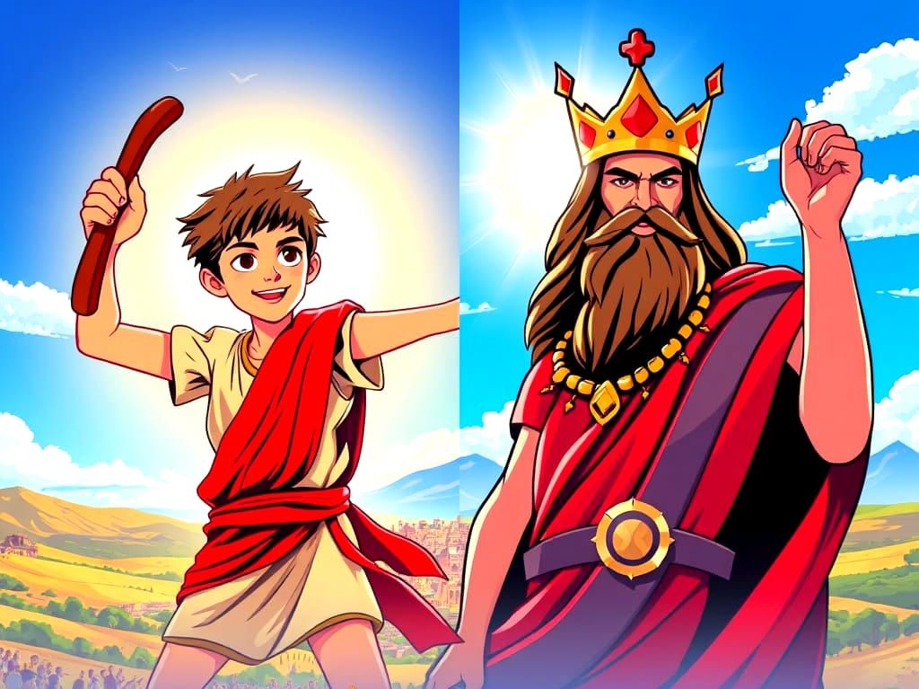 Biblical King David in Epic Pixar Style