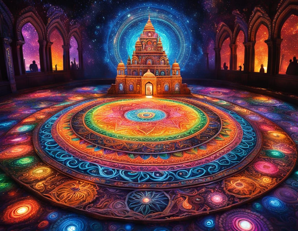 Surreal Multilayered Interplanetary Kingdom in Dystopian Sty...