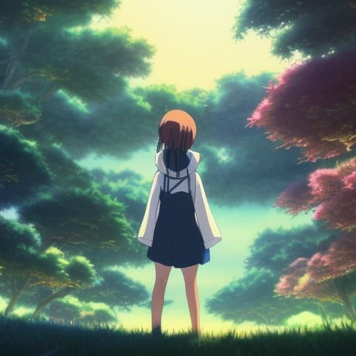 Anime Girls in Studio Ghibli Style