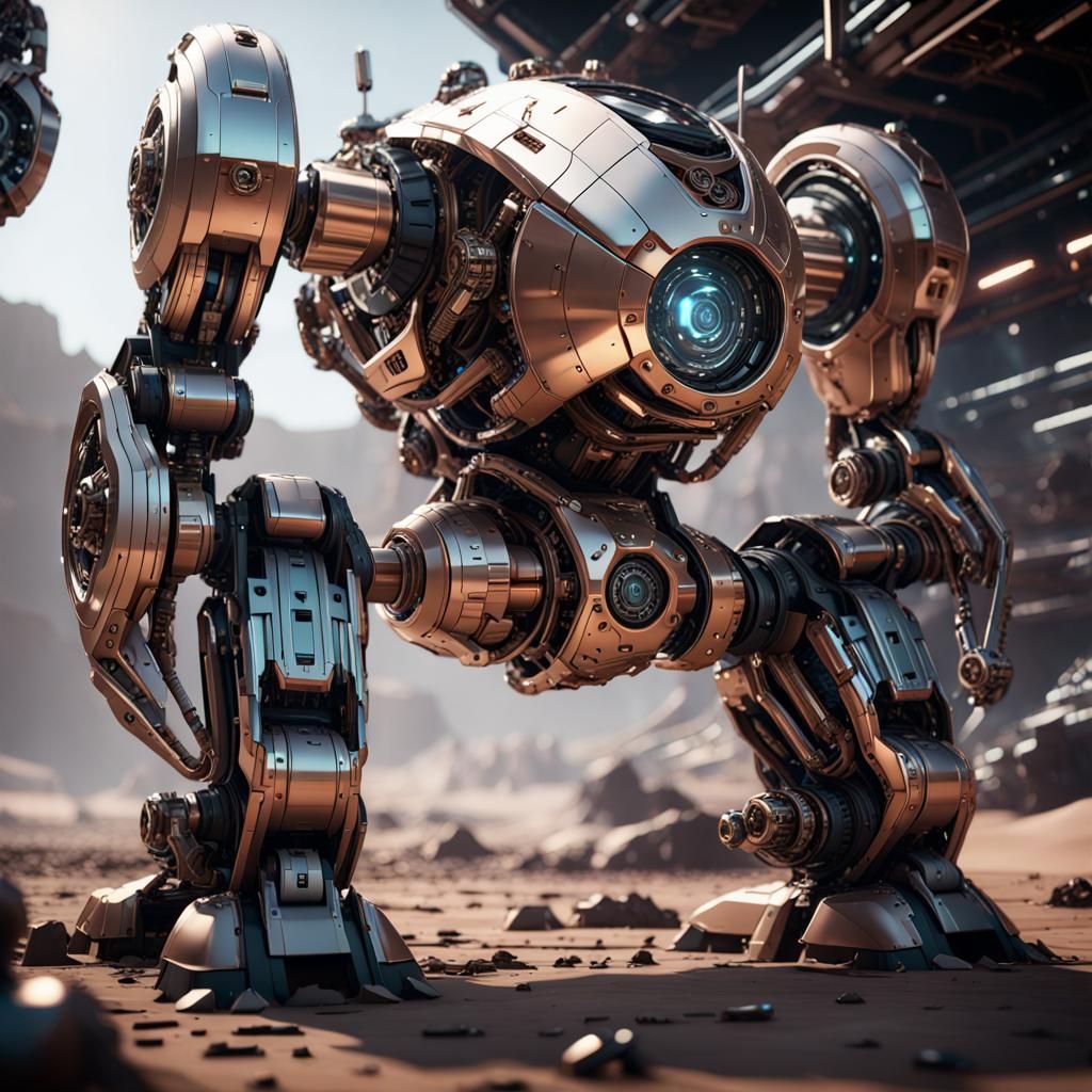 Futuristic Sci-Fi Mech in Dramatic Cinematic Style