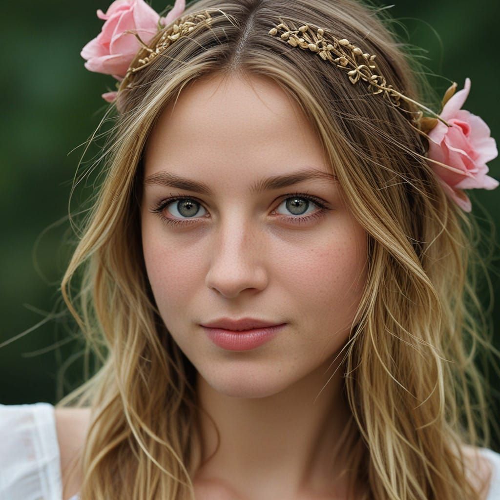 Hyper-Realistic Portrait of a Beautiful Young Woman