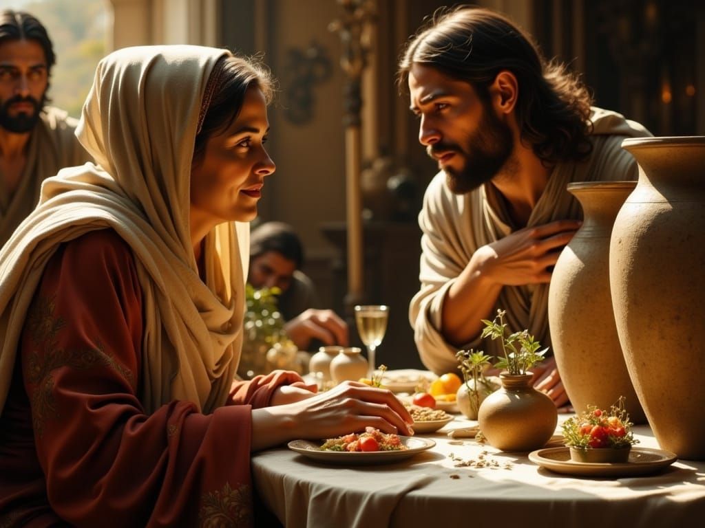 Serene 1st-Century Wedding Scene in Renaissance-Inspired Sty...