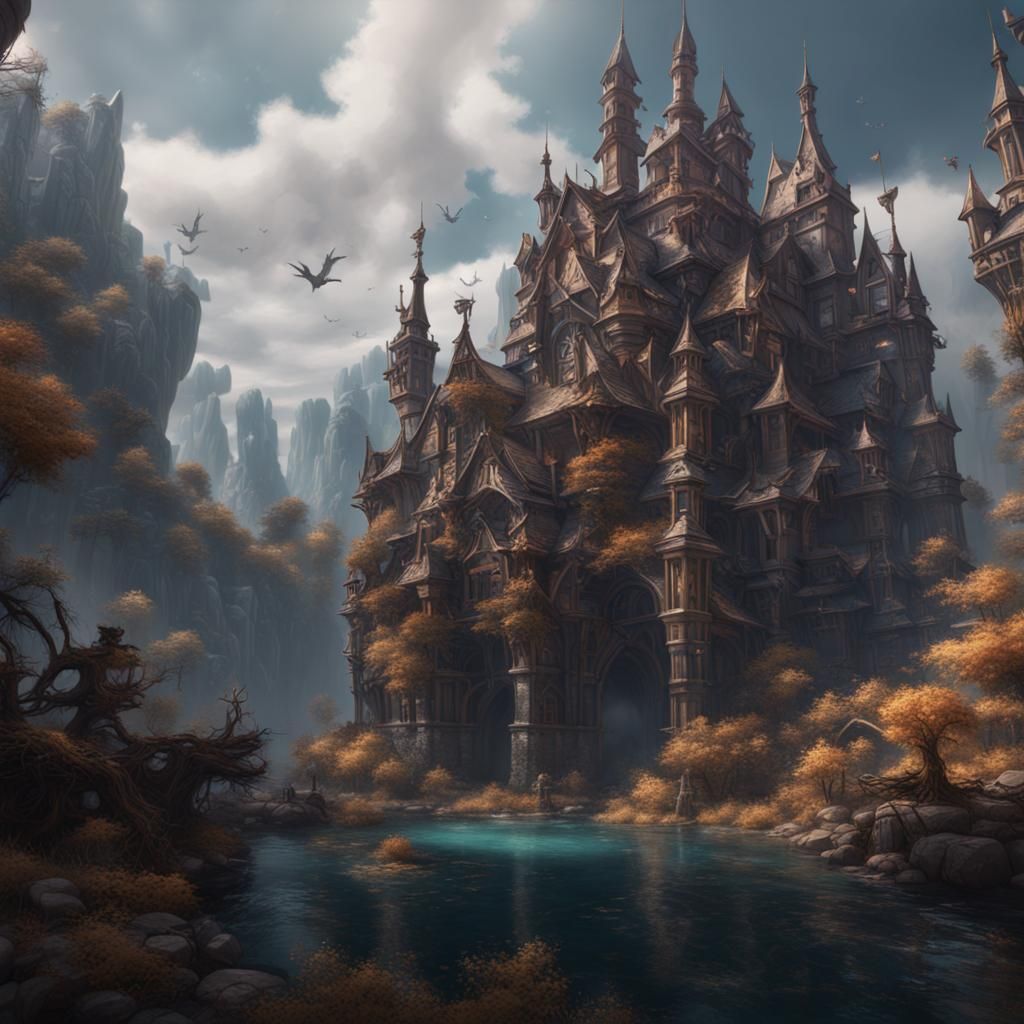 Fantastical Matte Painting in Deep Color