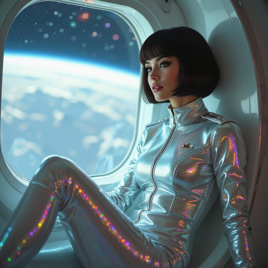 Dakini Spirit Guide in Retro-Futuristic Style