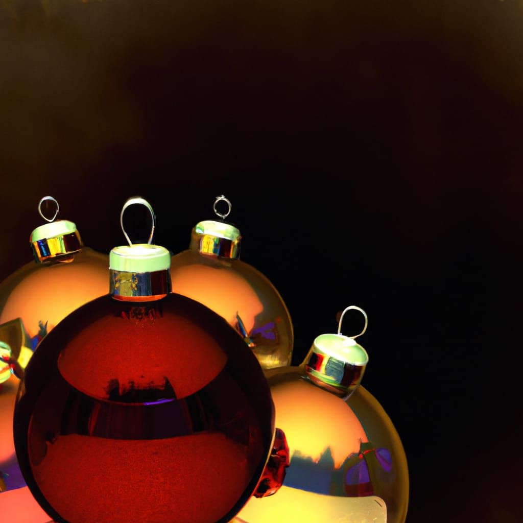 Detailed Matte Painting of Christmas Balls