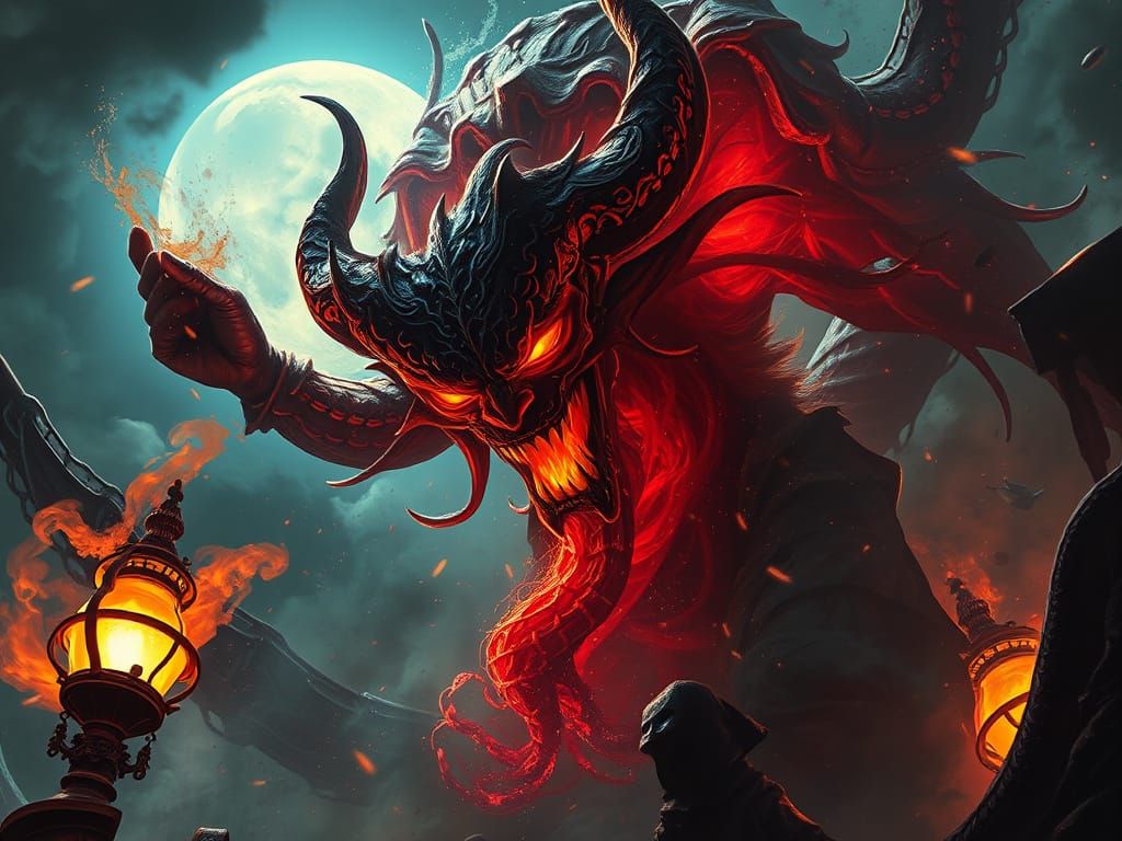 Epic Djin Emerges from Mysterious Lamp in Cinematic Digital ...