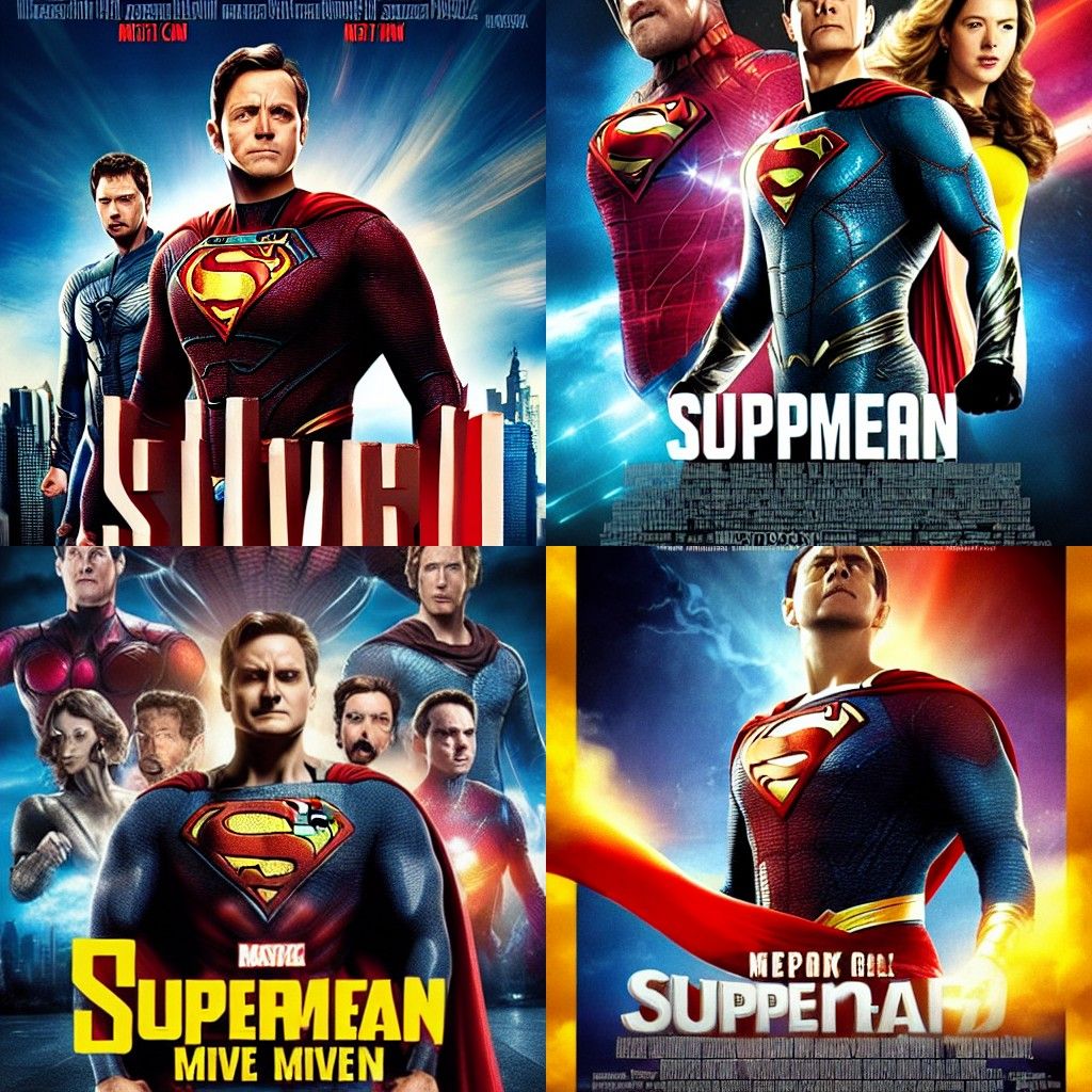 Superhero Movie Poster Art