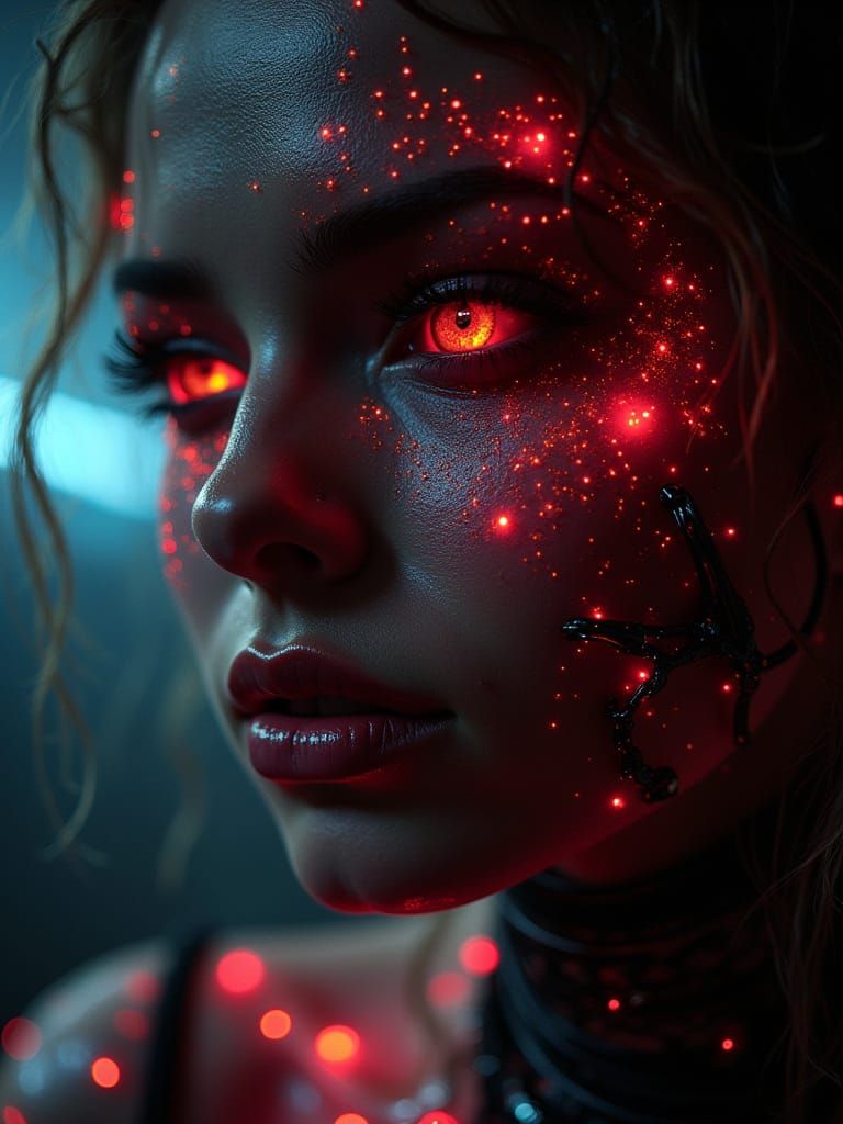 Biochemical Cyborg Detective in Sfumato Chiaroscuro