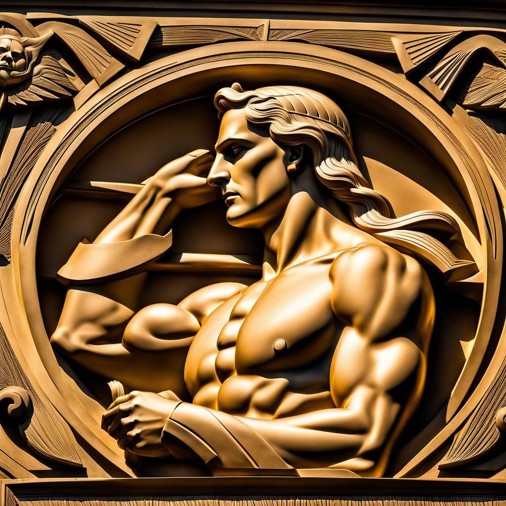 Art Deco Frieze: Prometheus and the Atom